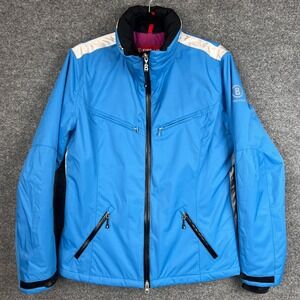 Bogner FIRE +‎ ICE Women's Blue Ski Snowboard Jacket Size 10 Zip Up Winter Coat